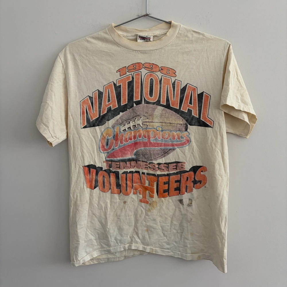 Vintage 1998 Tennessee Volunteers National Champions T-Shirt PowerPro Oneita M